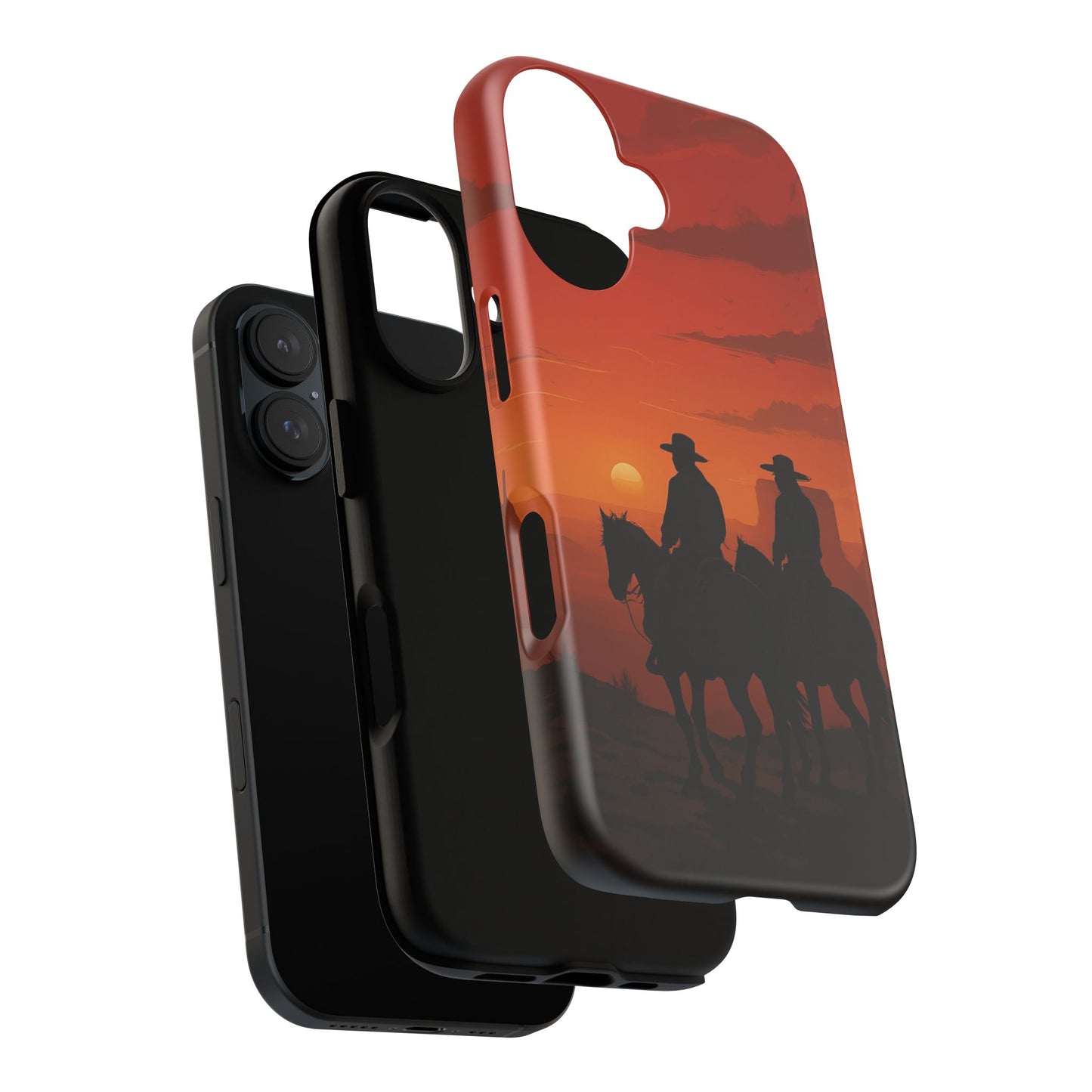 Western Sunset Phone Case for Cowboys & Adventurers, Durable Phone Cover, Gift for Ranch Lovers, Unique Tech Accessory, Nature Inspired