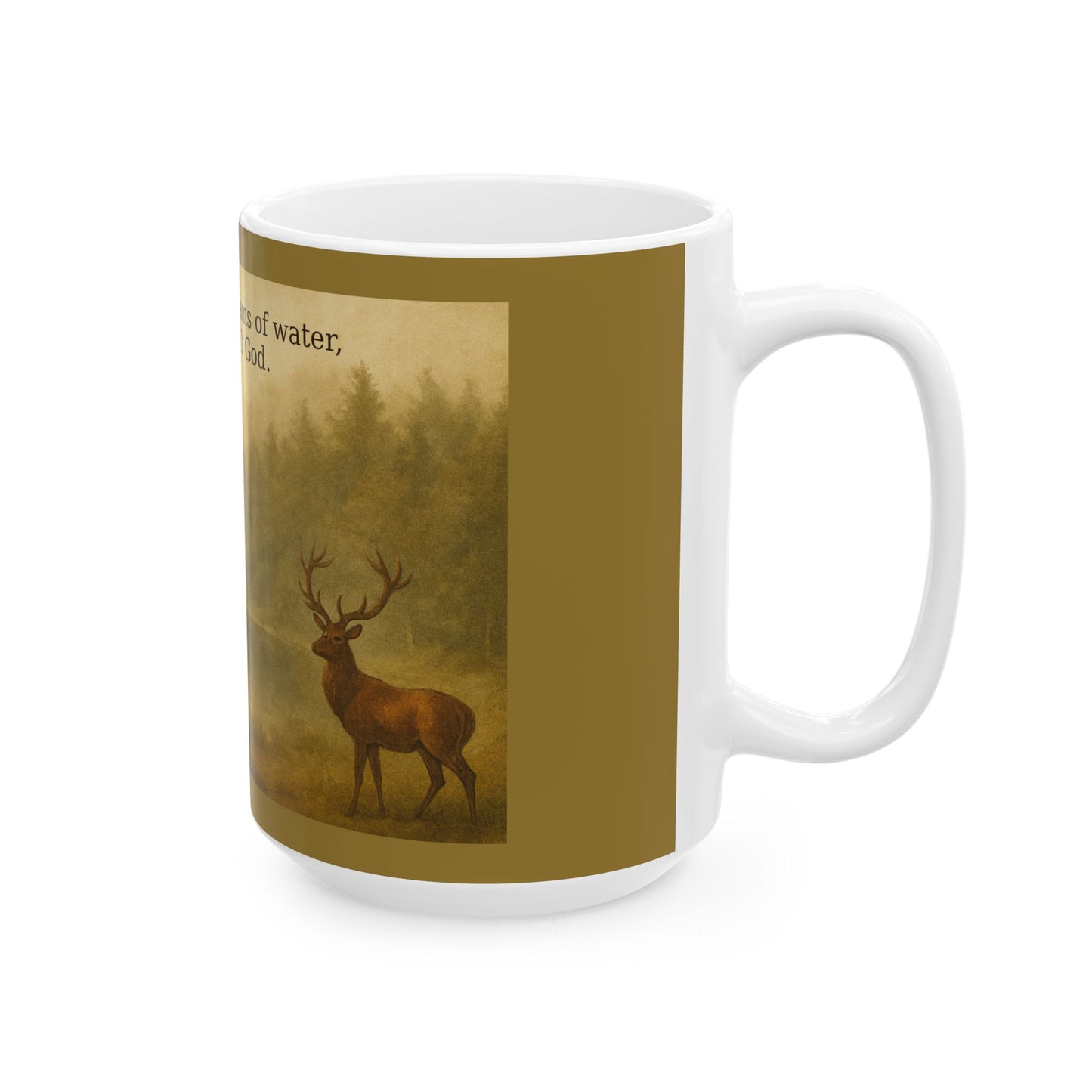 Inspirational Ceramic Mug - Psalm 42:1 - Perfect for Faith & Reflection