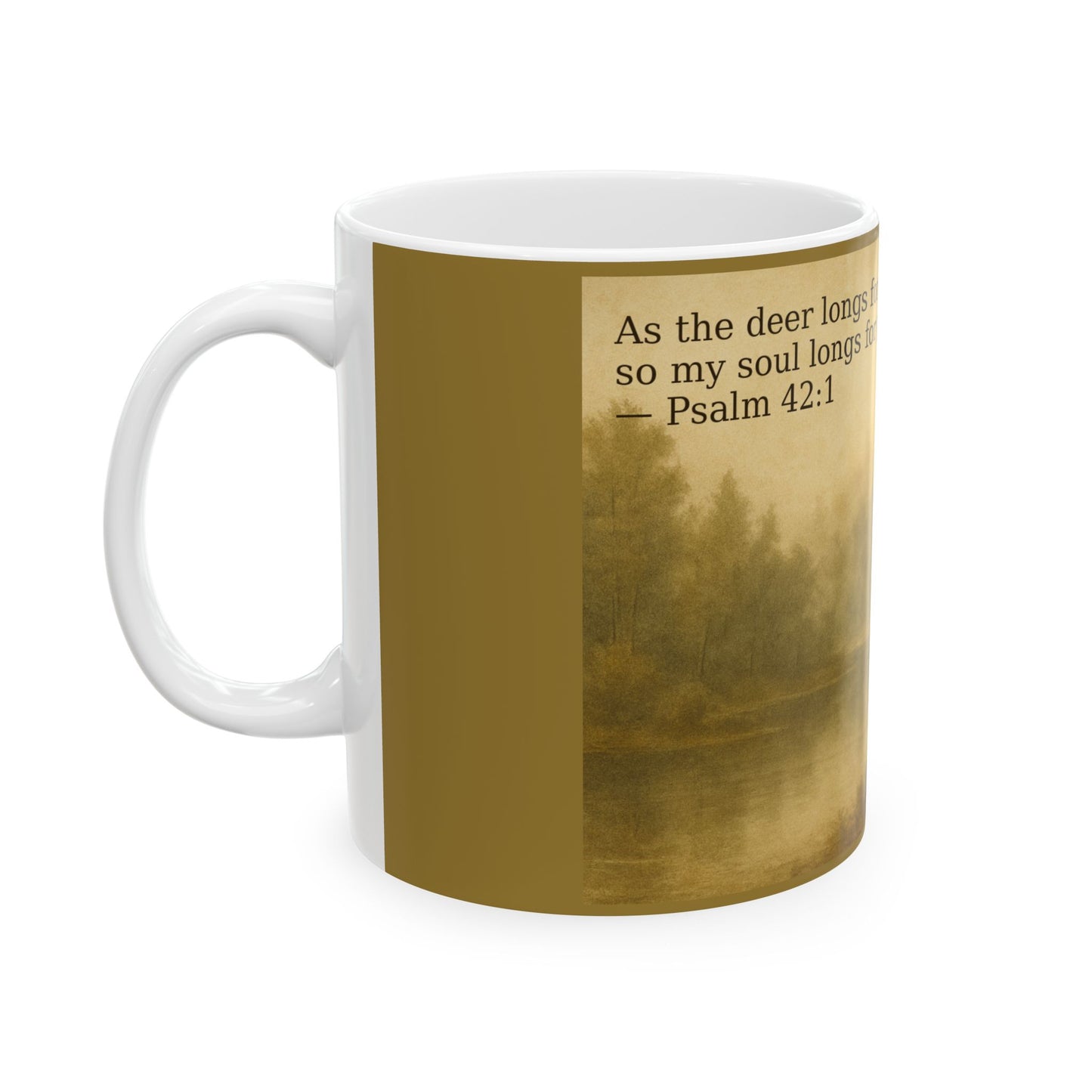 Inspirational Ceramic Mug - Psalm 42:1 - Perfect for Faith & Reflection