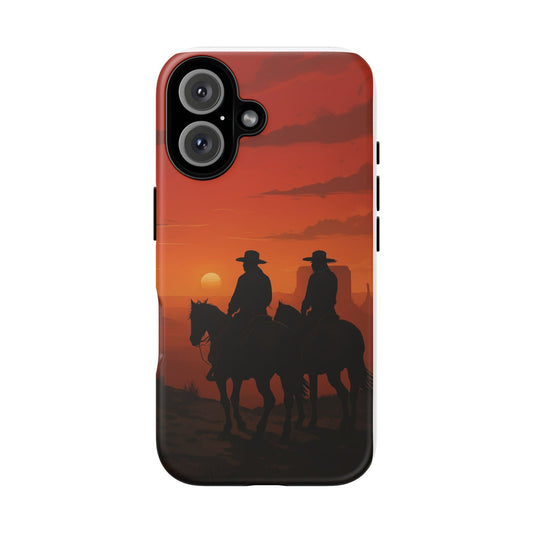 Western Sunset Phone Case for Cowboys & Adventurers, Durable Phone Cover, Gift for Ranch Lovers, Unique Tech Accessory, Nature Inspired