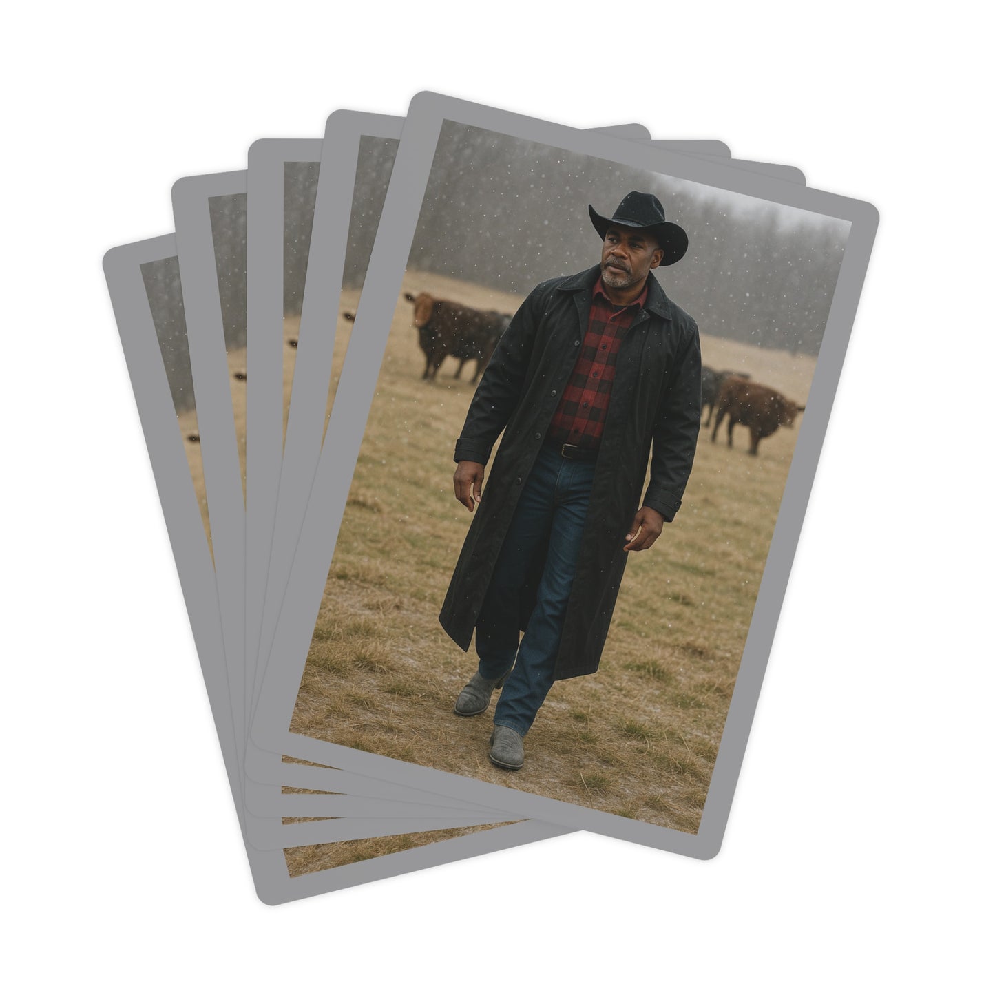 Custom Poker Card Deck, Unique Playing Cards for Game Nights, Cowboy Theme, Gifts for Gamers, Fun Family Activity