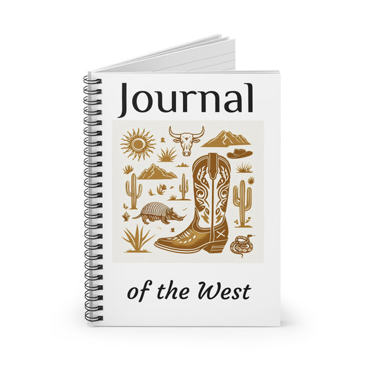 Cowboy Themed Spiral Notebook - Journal of the West