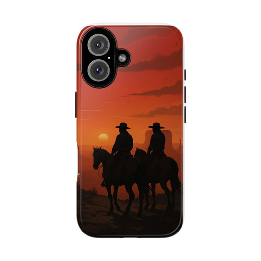Western Sunset Phone Case for Cowboys & Adventurers, Durable Phone Cover, Gift for Ranch Lovers, Unique Tech Accessory, Nature Inspired