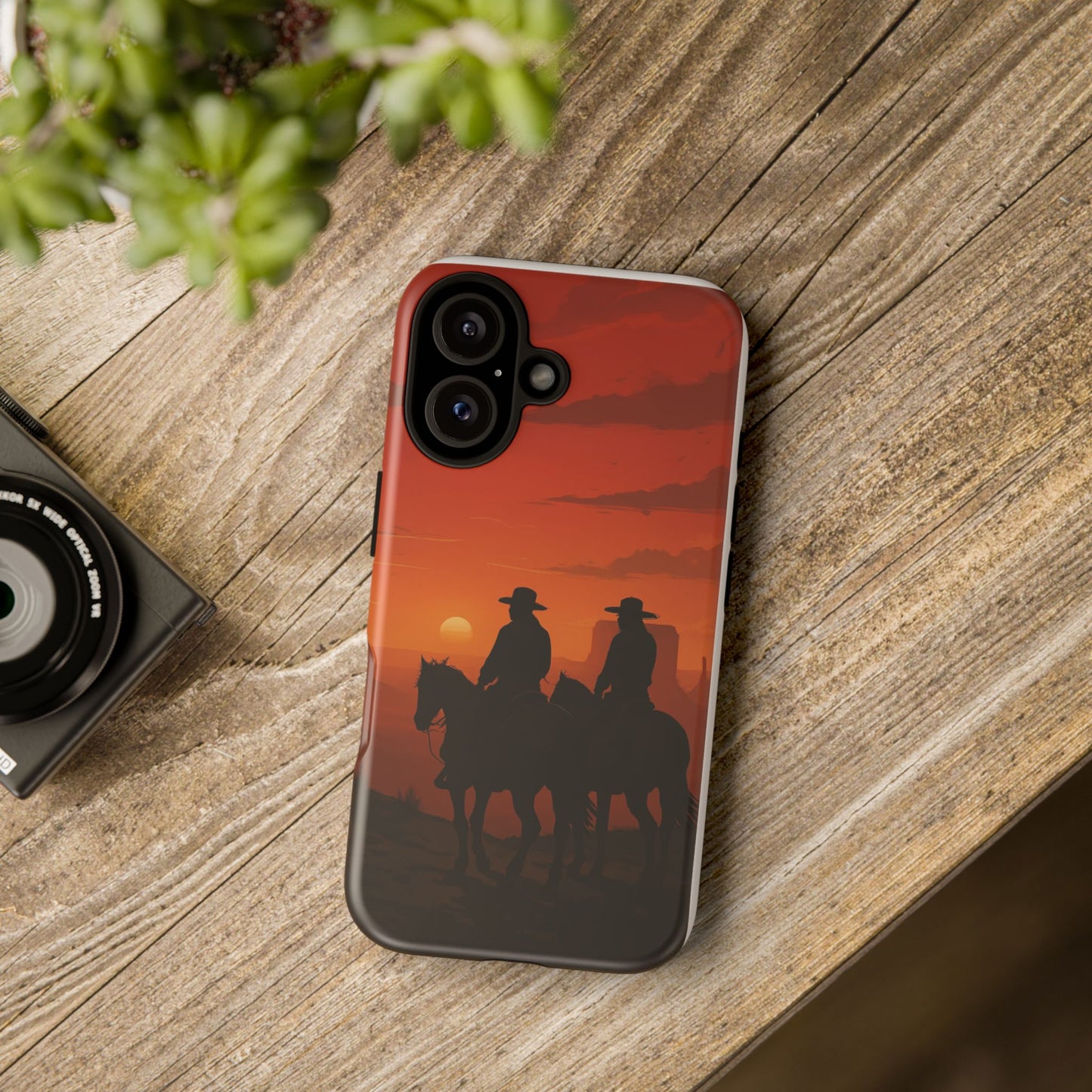 Western Sunset Phone Case for Cowboys & Adventurers, Durable Phone Cover, Gift for Ranch Lovers, Unique Tech Accessory, Nature Inspired